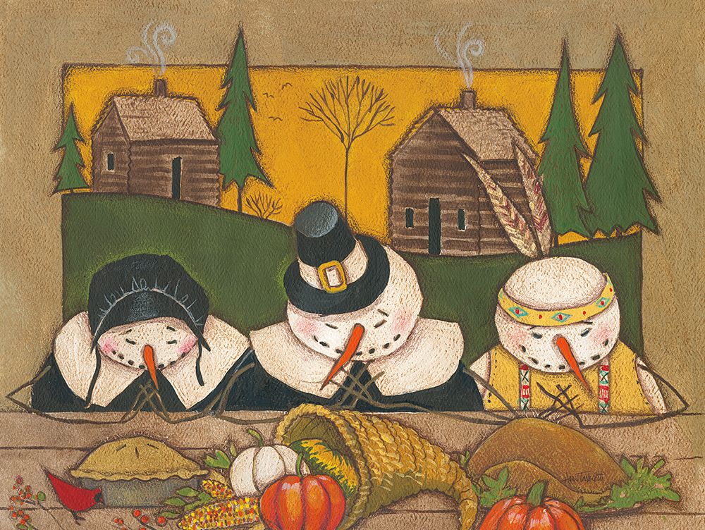 Seasonal Snowman XI art print by Anne Tavoletti for $57.95 CAD