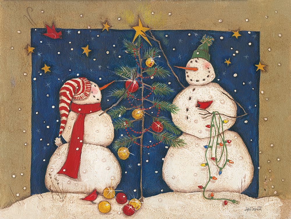 Seasonal Snowman XII art print by Anne Tavoletti for $57.95 CAD