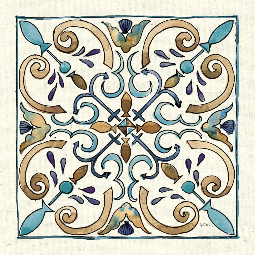 Coastal Breeze Tile I art print by Anne Tavoletti for $57.95 CAD