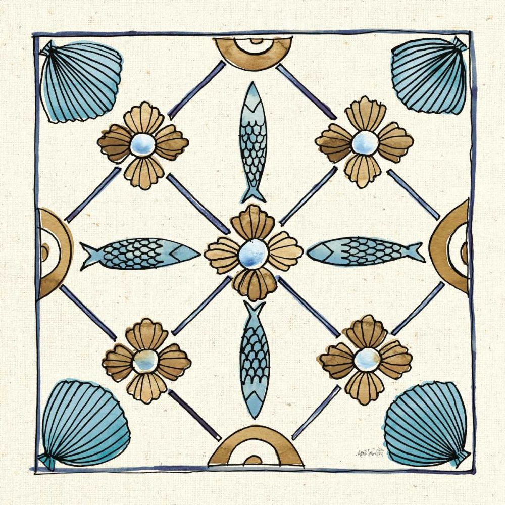 Coastal Breeze Tile II art print by Anne Tavoletti for $57.95 CAD