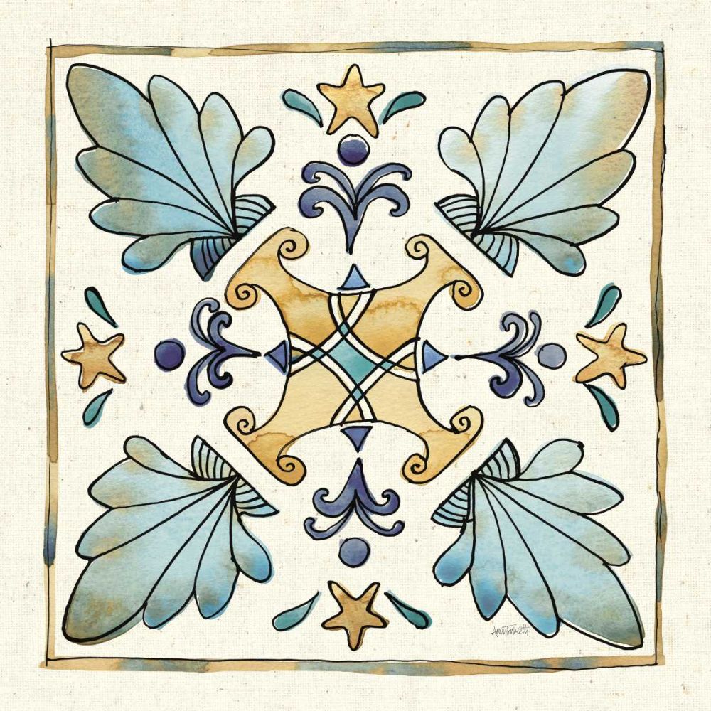 Coastal Breeze Tile III art print by Anne Tavoletti for $57.95 CAD