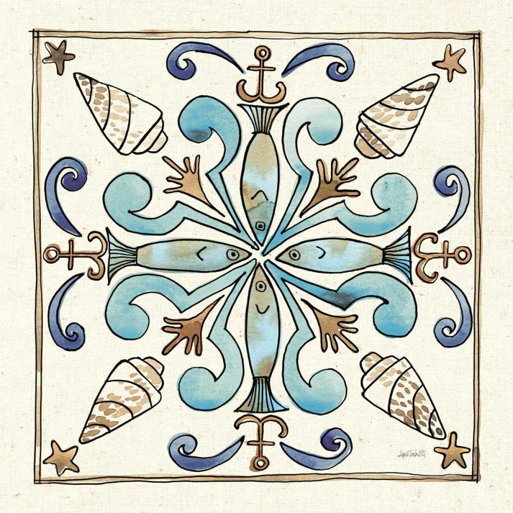 Coastal Breeze Tile IV art print by Anne Tavoletti for $57.95 CAD