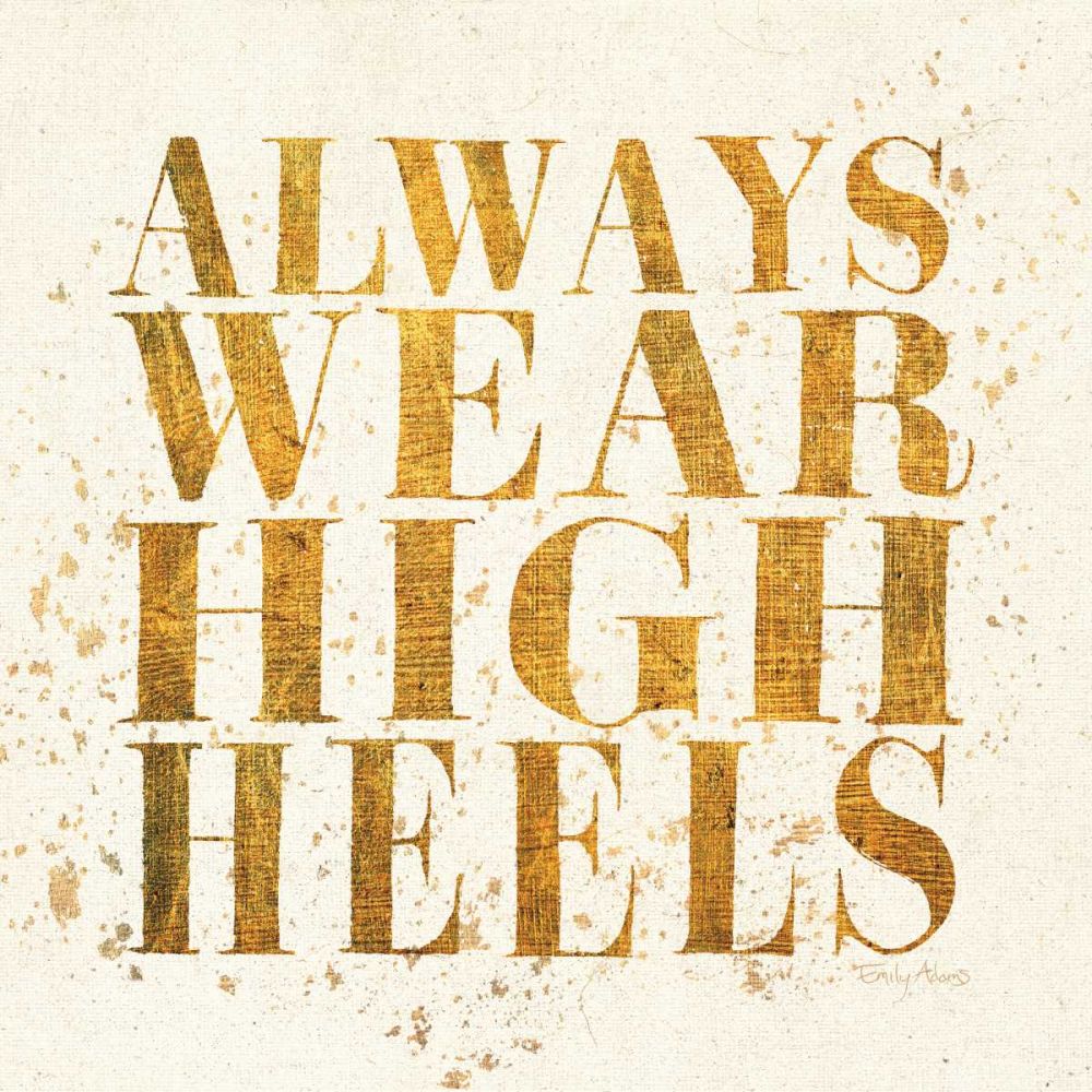 Shoe Fetish Quotes II Light art print by Emily Adams for $57.95 CAD
