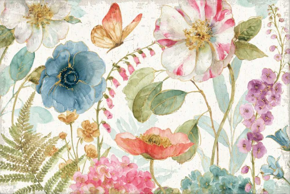 Rainbow Seeds Flowers I on Wood art print by Lisa Audit for $57.95 CAD