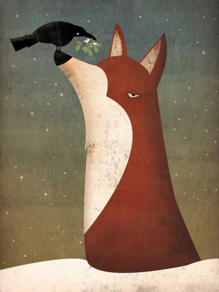 Fox and Mistletoe art print by Ryan Fowler for $57.95 CAD