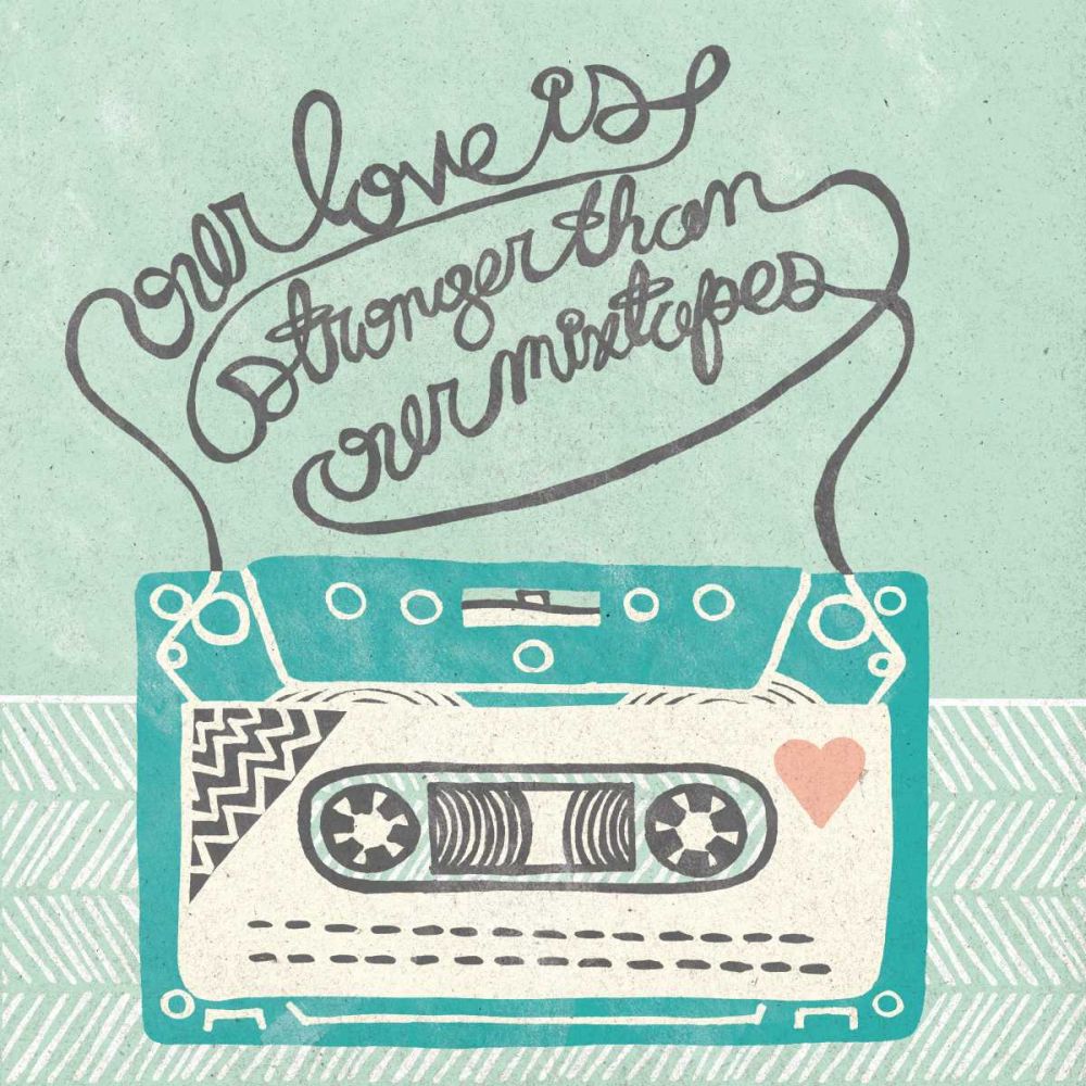Retro Casette Gray art print by Mary Urban for $57.95 CAD