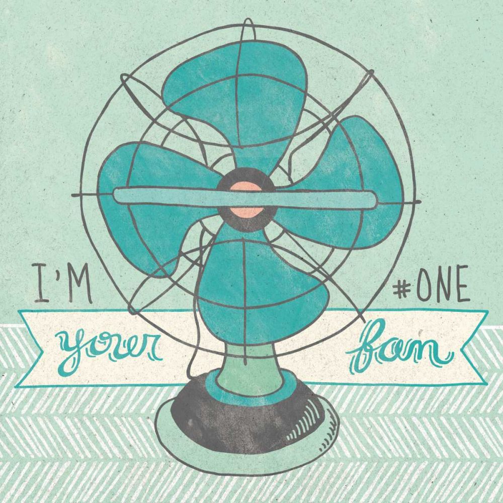 Retro Fan Gray art print by Mary Urban for $57.95 CAD