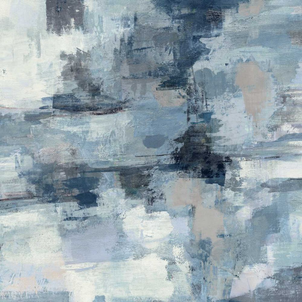 In the Clouds Indigo and Gray Crop art print by Silvia Vassileva for $57.95 CAD