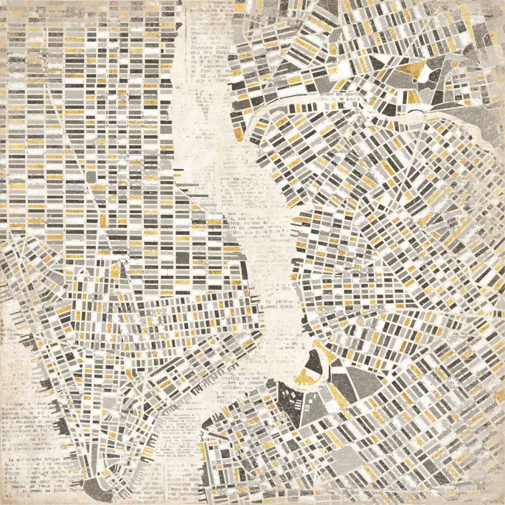 Mod New York Map art print by Laura Marshall for $57.95 CAD