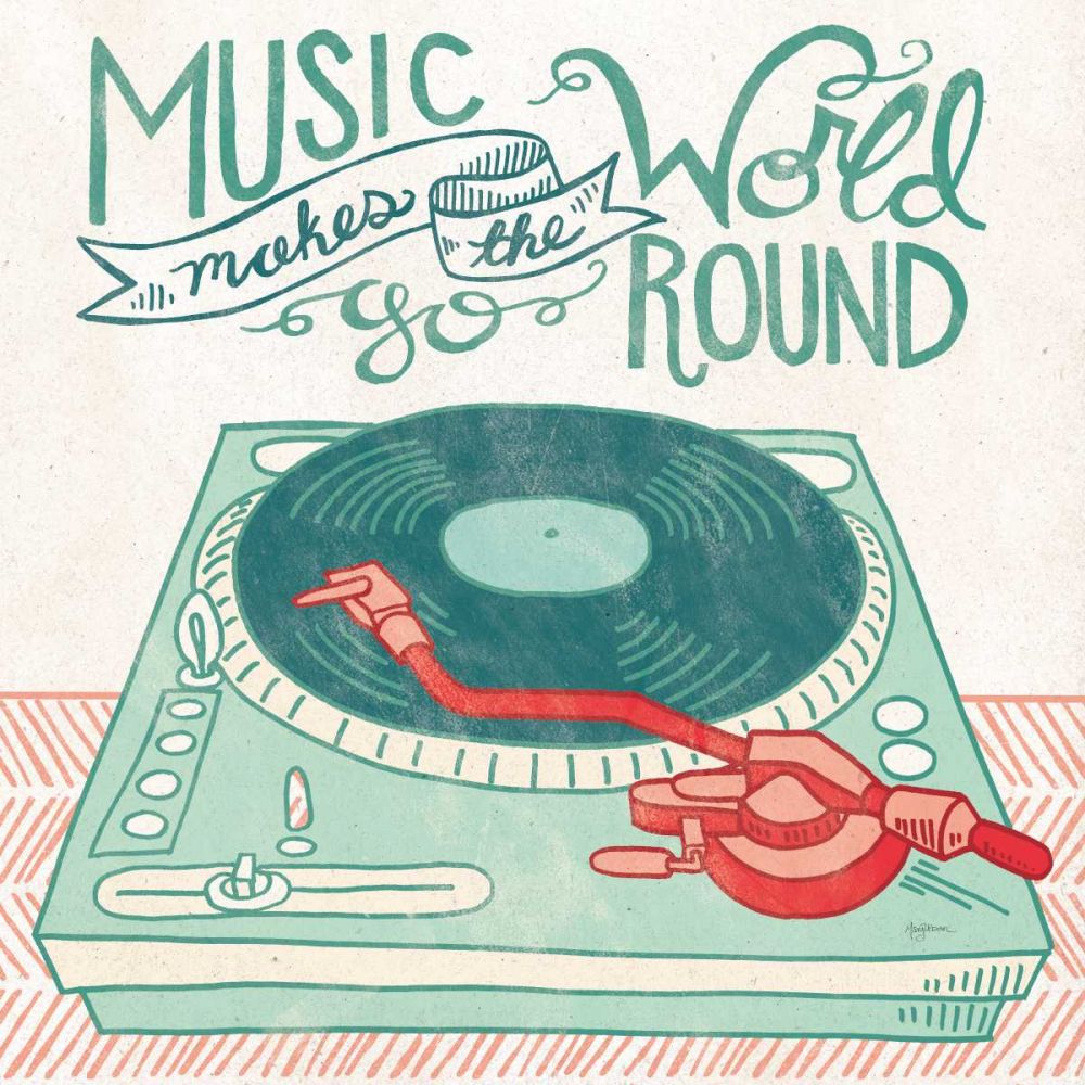Retro Record Player art print by Mary Urban for $57.95 CAD