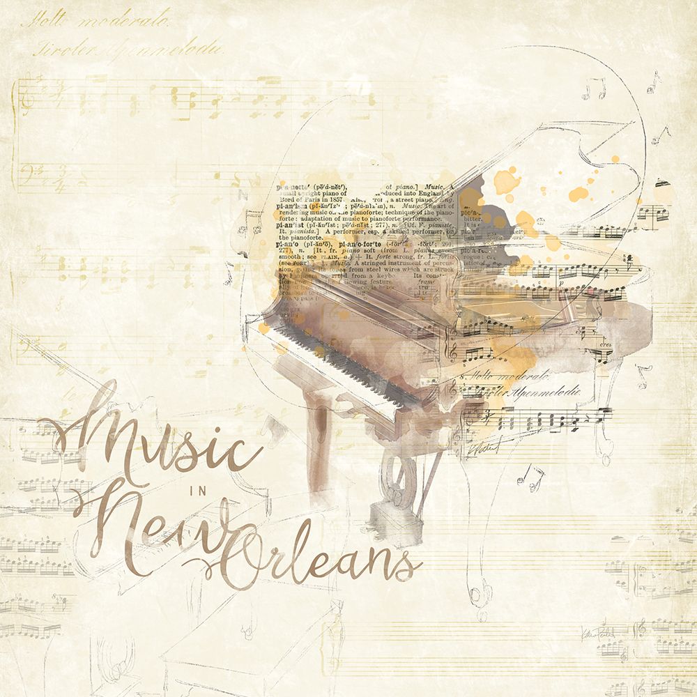 Musical Gift New Orleans art print by Katie Pertiet for $57.95 CAD