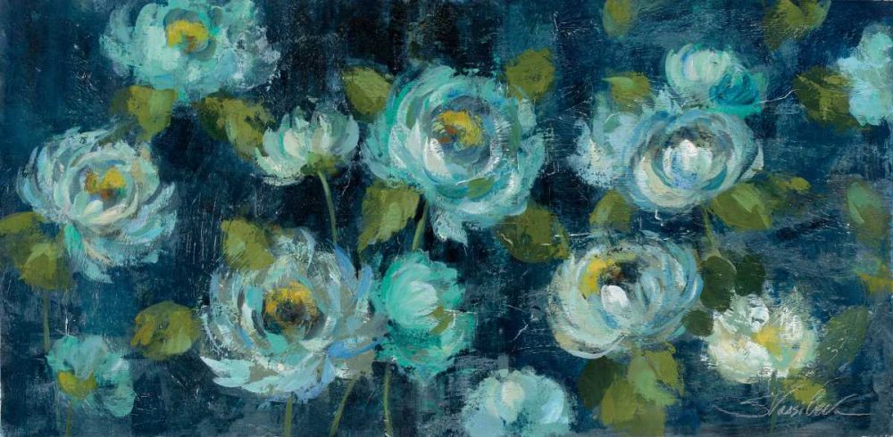 Indigo Mums art print by Silvia Vassileva for $57.95 CAD