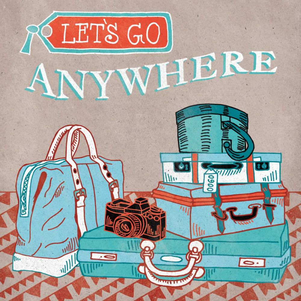 Adventure Love Suitcase art print by Mary Urban for $57.95 CAD