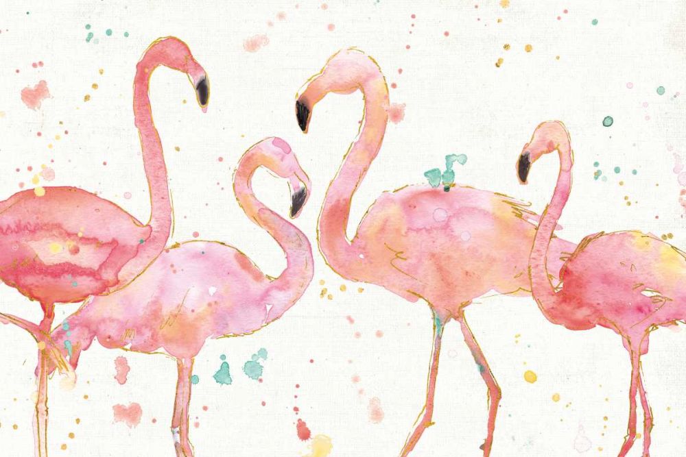Flamingo Fever I art print by Anne Tavoletti for $57.95 CAD