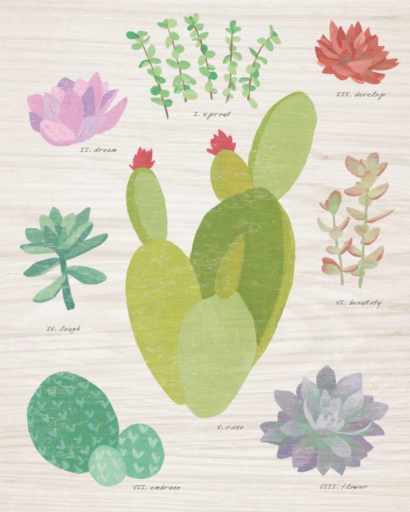 Succulent Chart III on Wood art print by Wild Apple Portfolio for $57.95 CAD