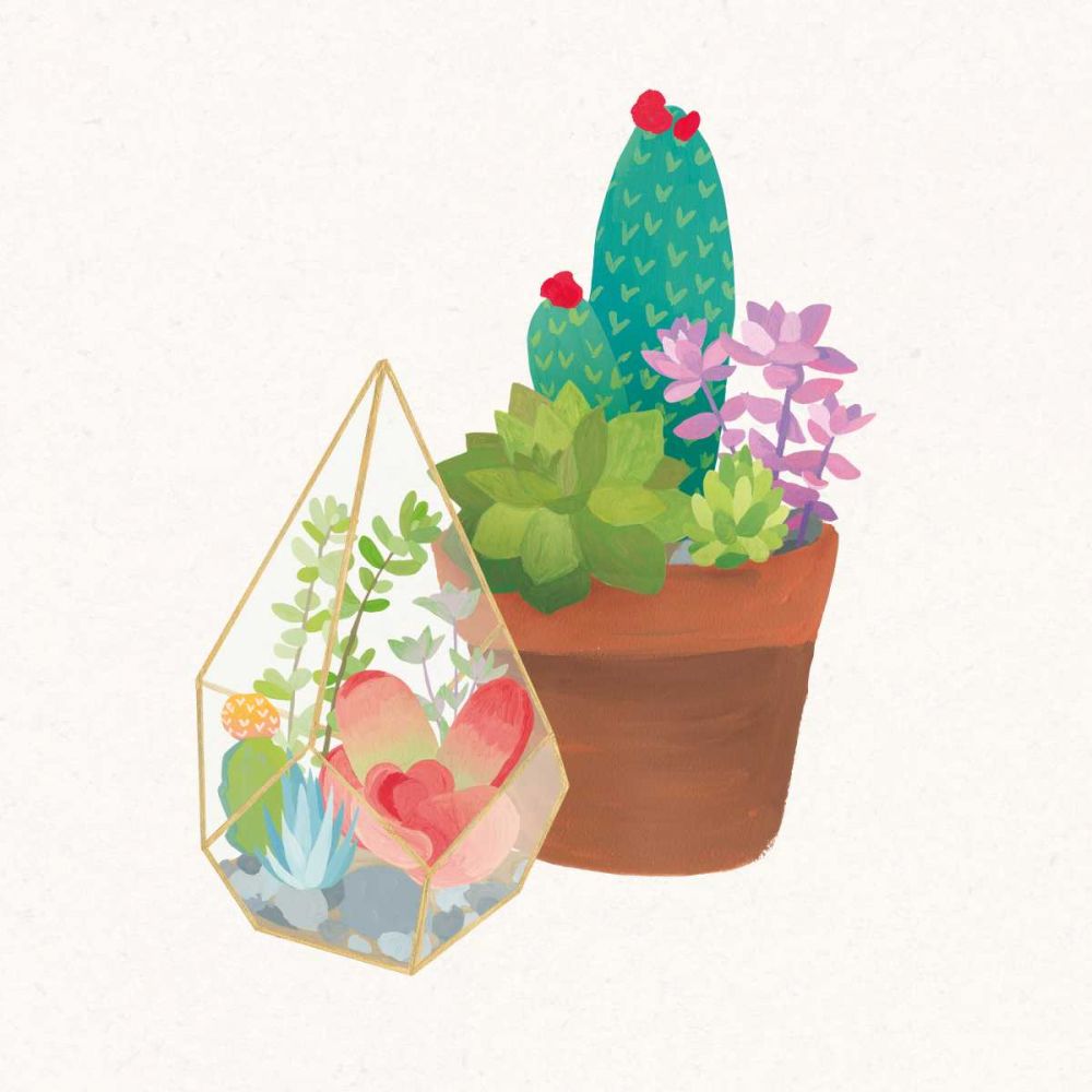 Succulent Garden I art print by Wild Apple Portfolio for $57.95 CAD