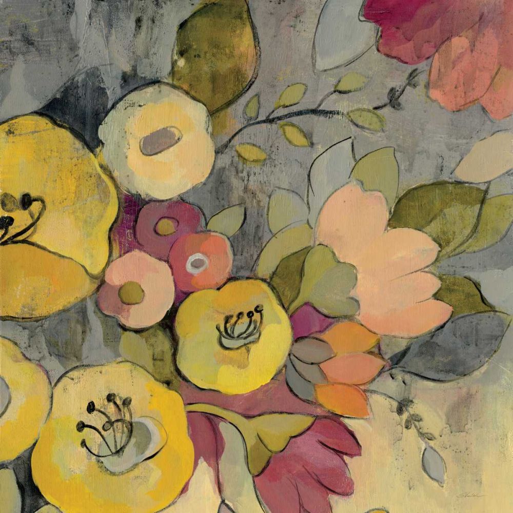 Yellow Floral Duo I art print by Silvia Vassileva for $57.95 CAD