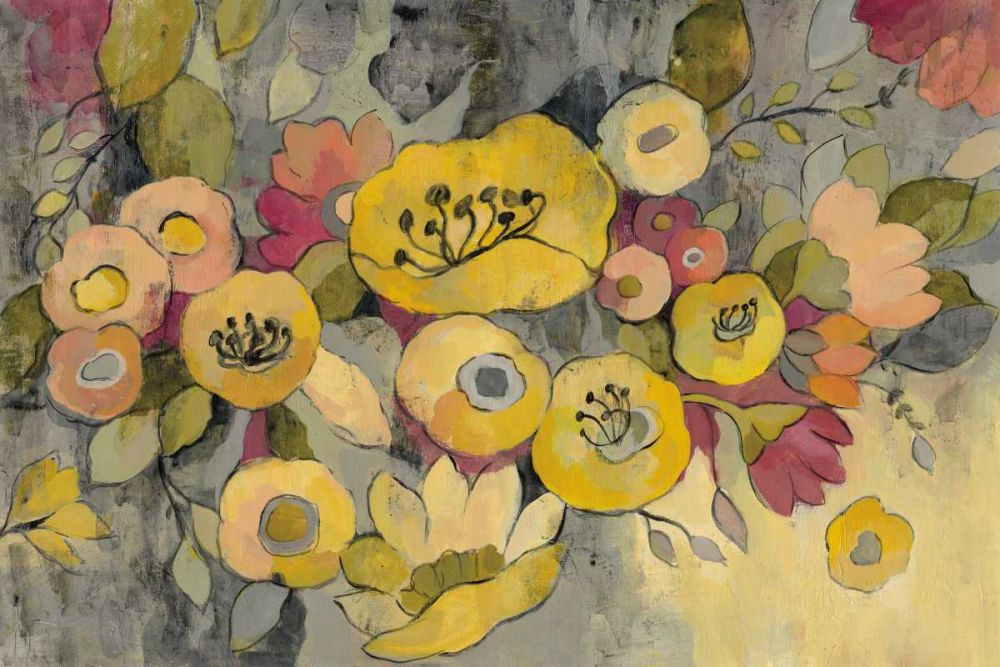 Yellow Floral Duo III art print by Silvia Vassileva for $57.95 CAD