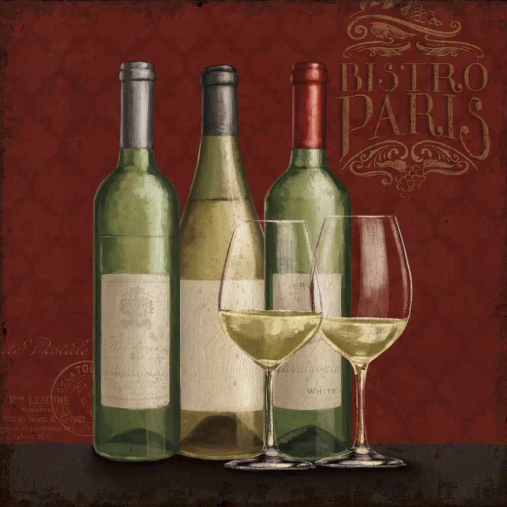 Bistro Paris White Wine v.2 art print by Janelle Penner for $57.95 CAD