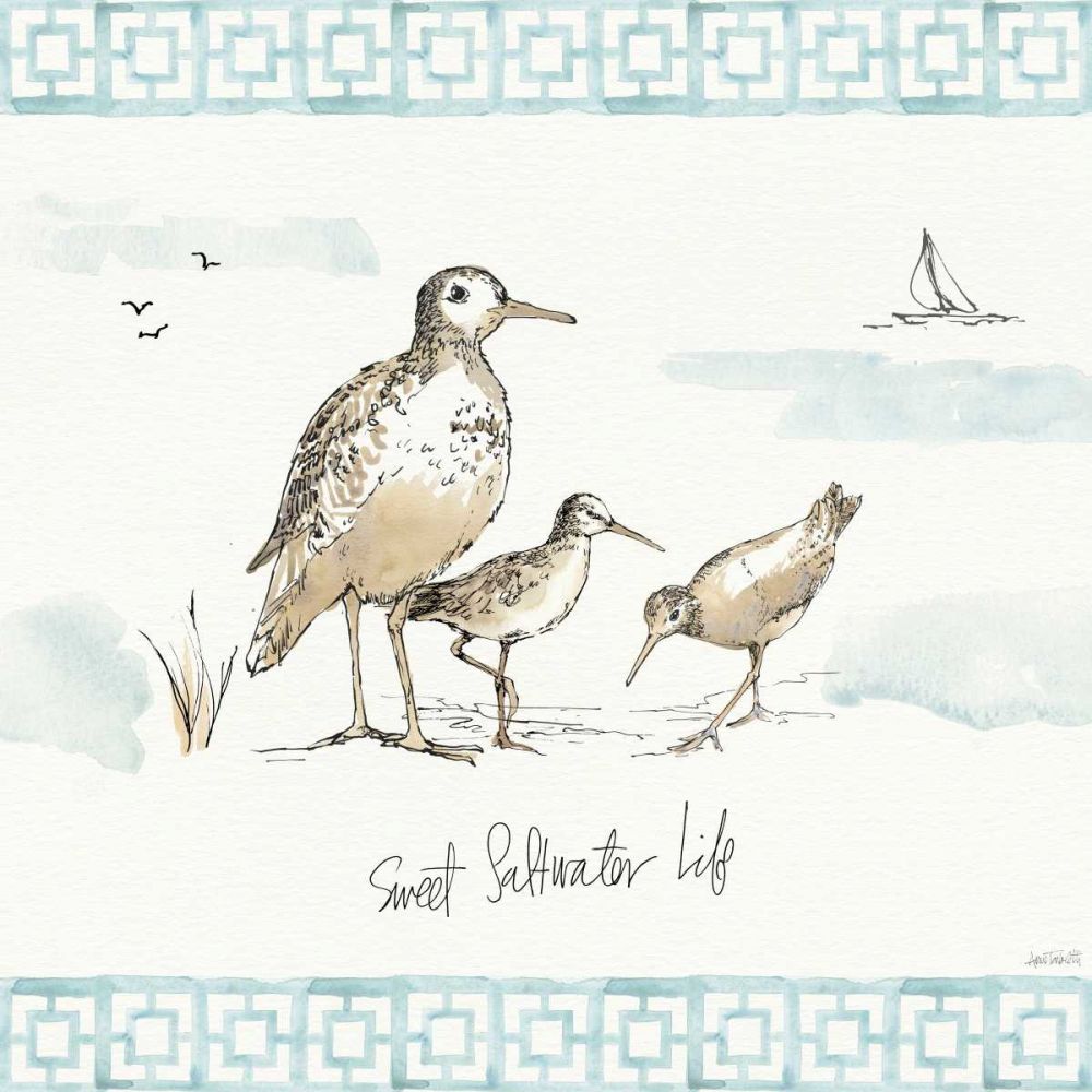 Sandpiper Sea I art print by Anne Tavoletti for $57.95 CAD