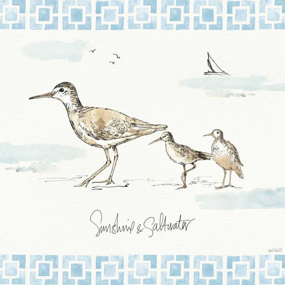 Sandpiper Sea II art print by Anne Tavoletti for $57.95 CAD