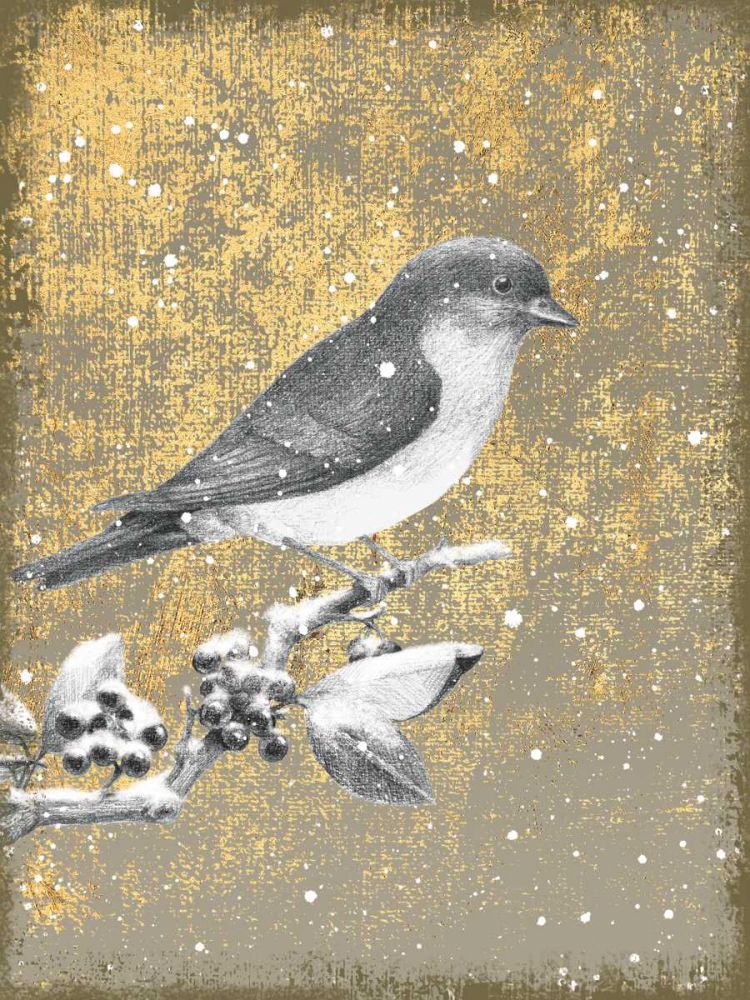 Winter Birds Bluebird Neutral art print by Beth Grove for $57.95 CAD