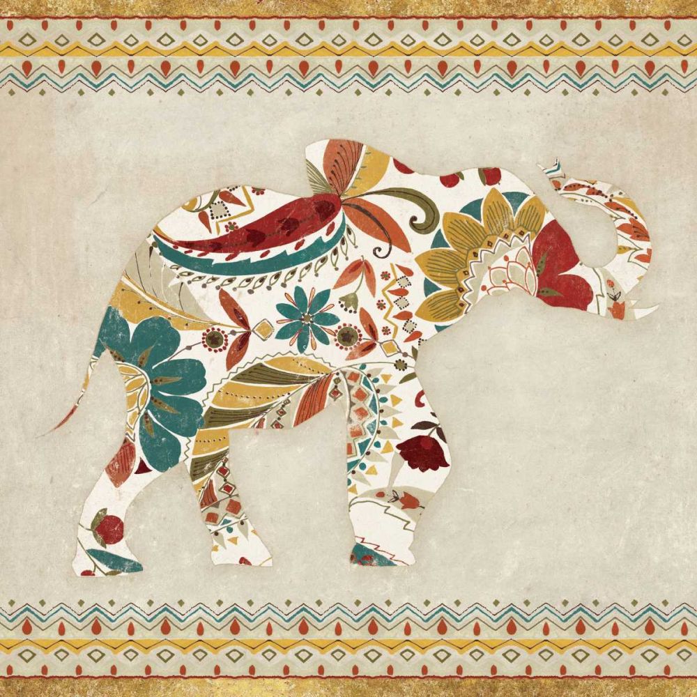 Boho Elephant I art print by Wild Apple Portfolio for $57.95 CAD