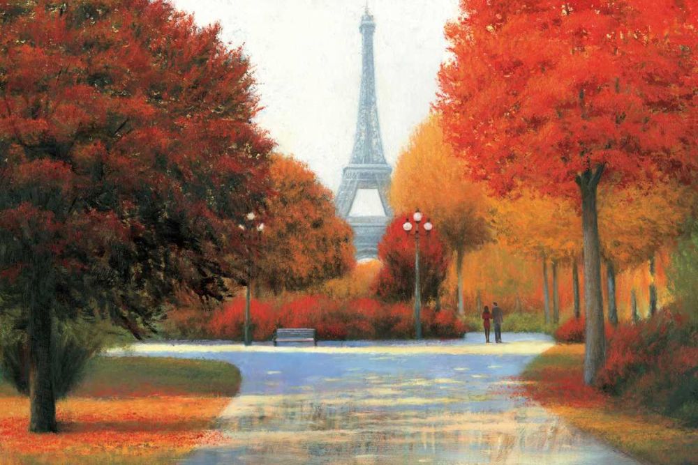 Autumn in Paris Couple art print by James Wiens for $57.95 CAD