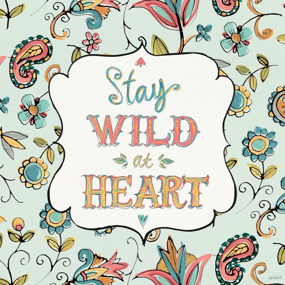 Peace and Paisley II art print by Anne Tavoletti for $57.95 CAD