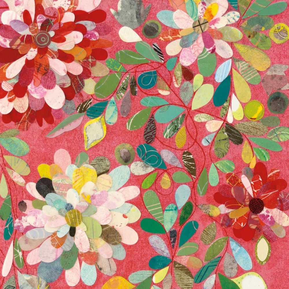 Red and Pink Dahlia II art print by Candra Boggs for $57.95 CAD