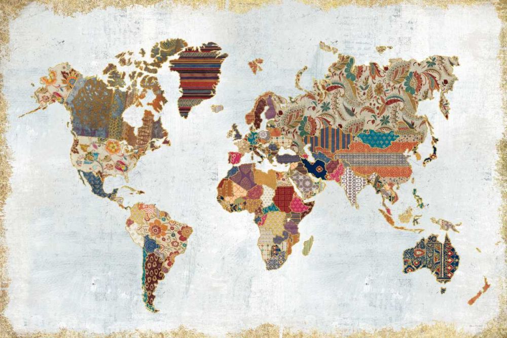 Pattern World Map art print by Laura Marshall for $57.95 CAD