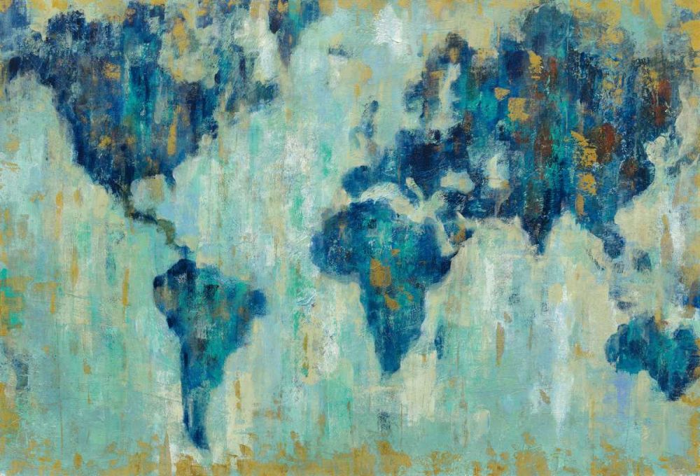 Map of the World art print by Silvia Vassileva for $57.95 CAD