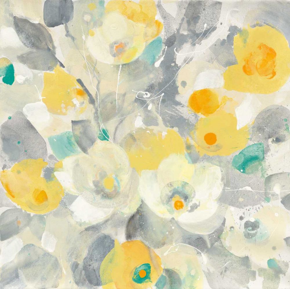 Buttercups I Teal art print by Albena Hristova for $57.95 CAD