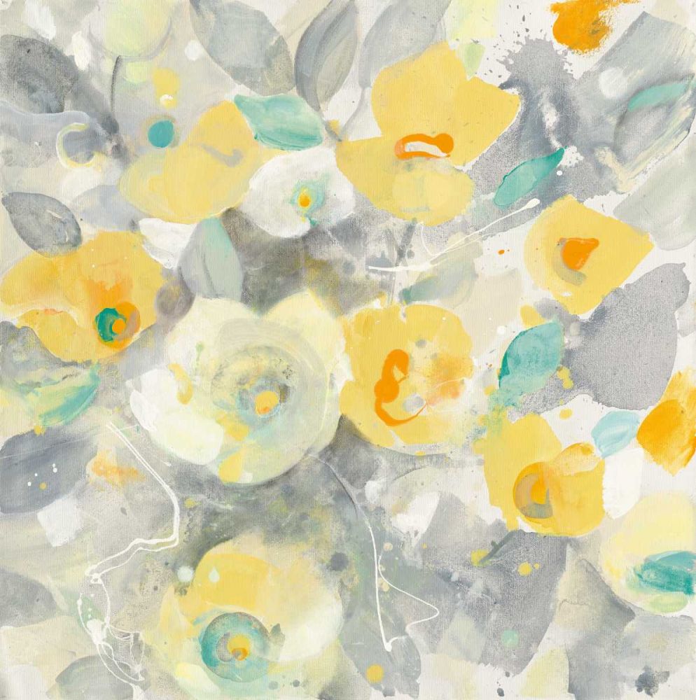 Buttercups II Teal art print by Albena Hristova for $57.95 CAD