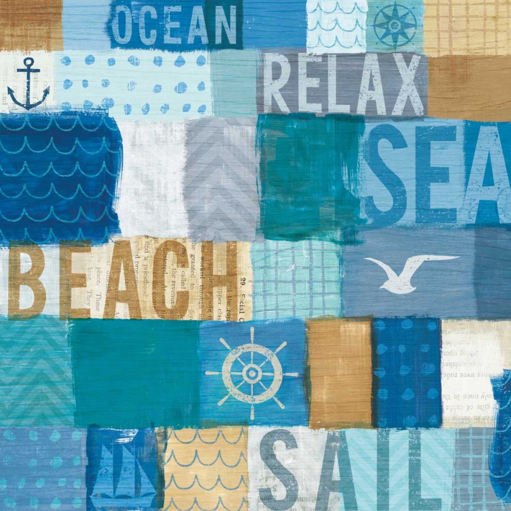 Beachscape Collage I art print by Michael Mullan for $57.95 CAD