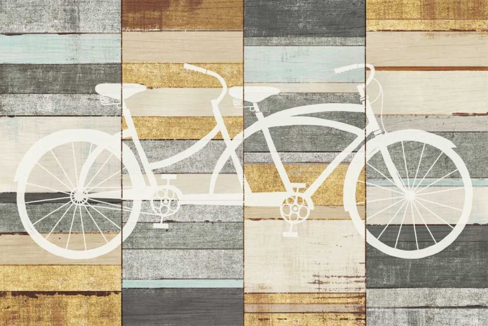 Beachscape Tandem Cruiser Gold Neutral art print by Michael Mullan for $57.95 CAD