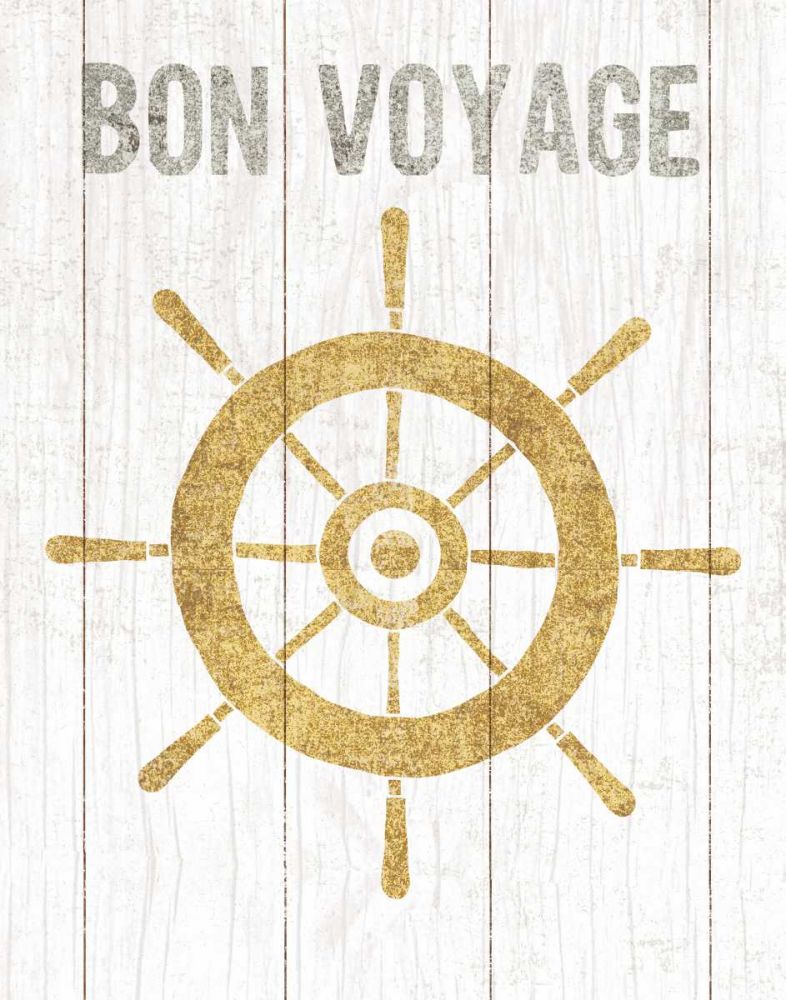 Beachscape VI Helm Quote Gold Neutral art print by Michael Mullan for $57.95 CAD