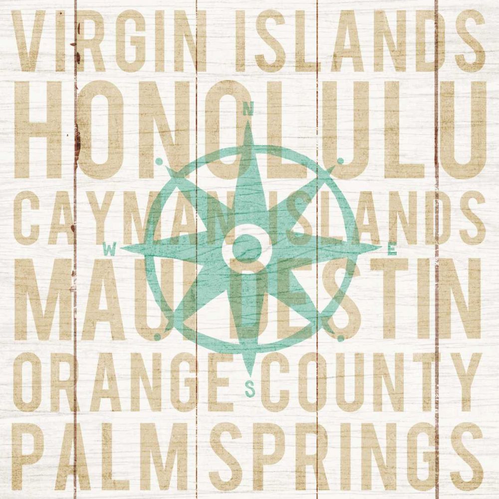 Bon Voyage Compass art print by Michael Mullan for $57.95 CAD