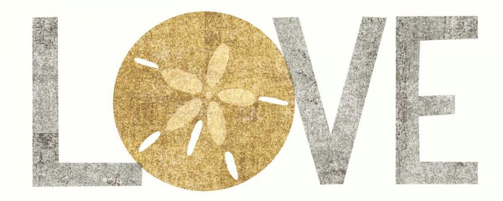 Under Sea Treasures Love Gold Neutral art print by Michael Mullan for $57.95 CAD