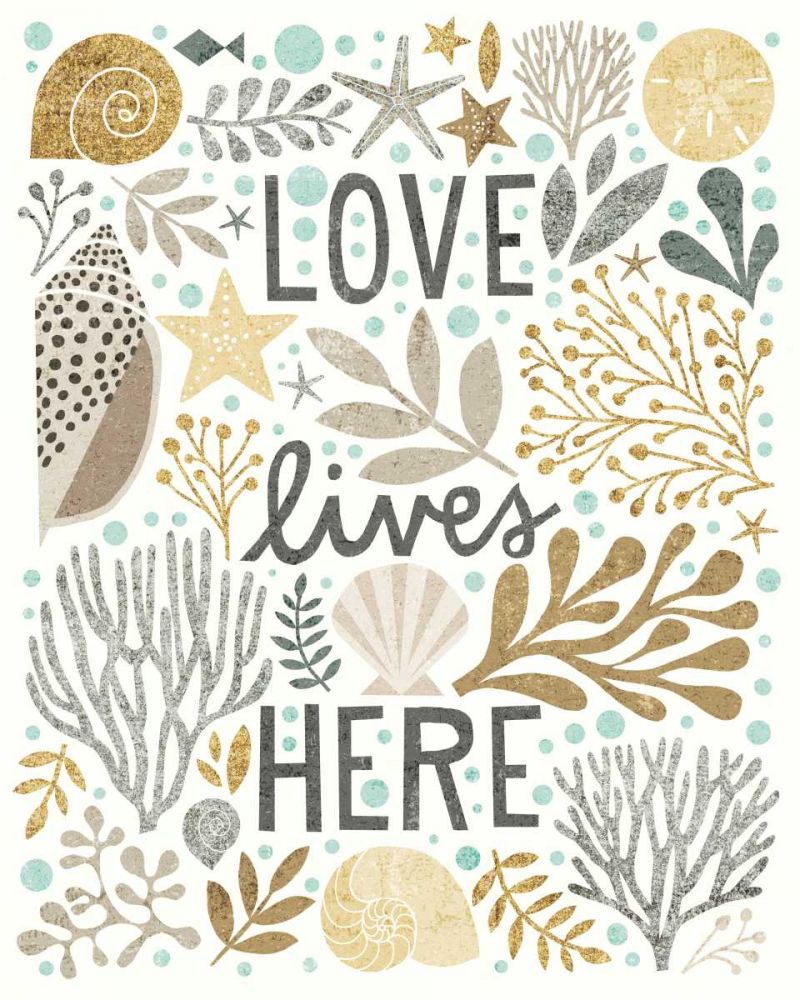 Under Sea Treasures II Gold Neutral art print by Michael Mullan for $57.95 CAD