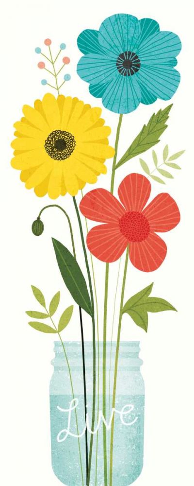 Seaside Bouquet V Mason Jar art print by Michael Mullan for $57.95 CAD