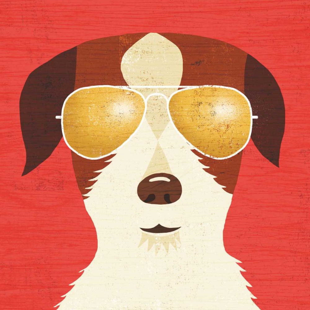 Beach Bums Terrier I art print by Michael Mullan for $57.95 CAD