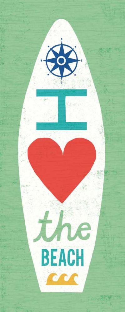 Beach Bums Surf Board II art print by Michael Mullan for $57.95 CAD
