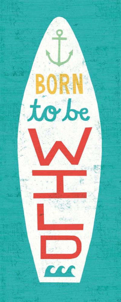 Beach Bums Surf Board I art print by Michael Mullan for $57.95 CAD