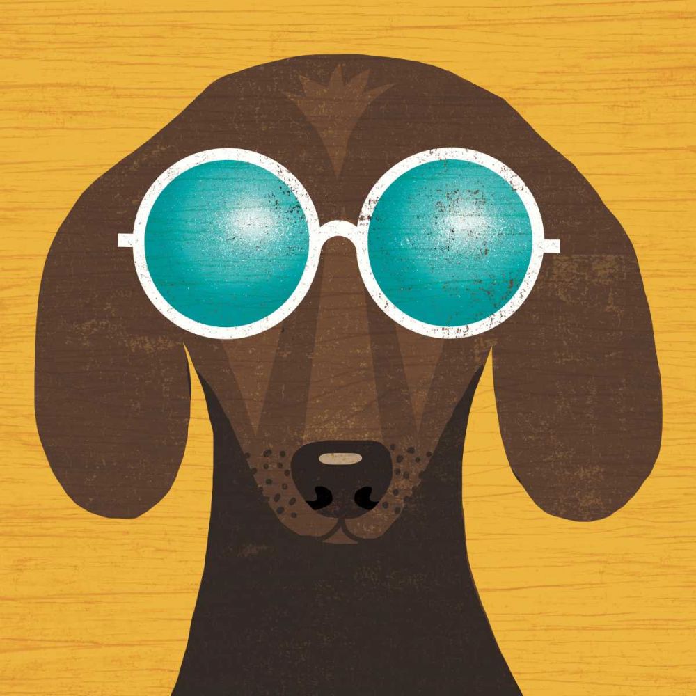 Beach Bums Dachshund I art print by Michael Mullan for $57.95 CAD
