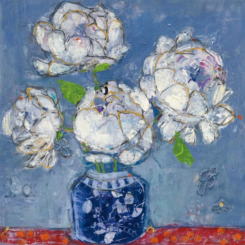 Vase of Peonies art print by Kellie Day for $57.95 CAD