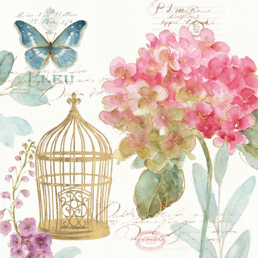 Rainbow Seeds Floral Birdcage II art print by Lisa Audit for $57.95 CAD