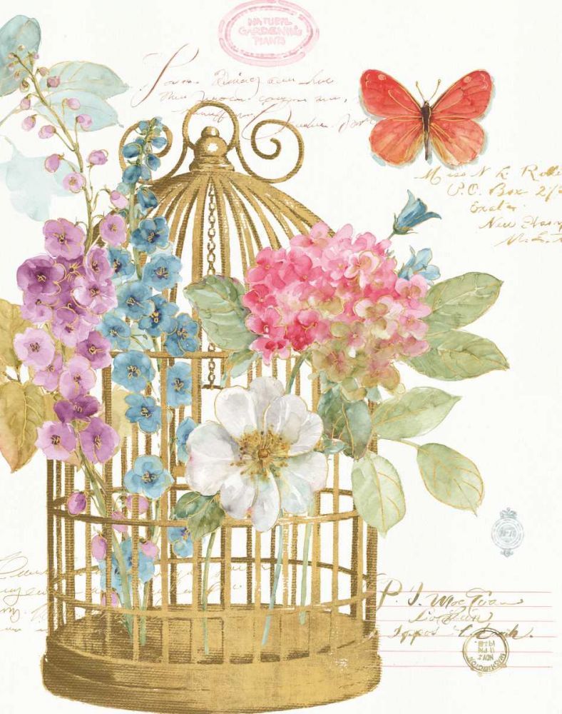 Rainbow Seeds Romantic Birdcage II art print by Lisa Audit for $57.95 CAD