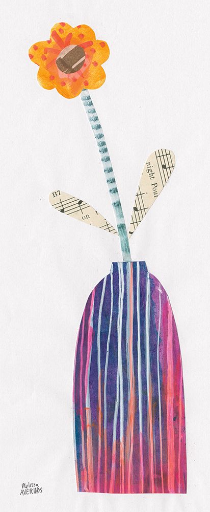 Collage Flower I art print by Melissa Averinos for $57.95 CAD