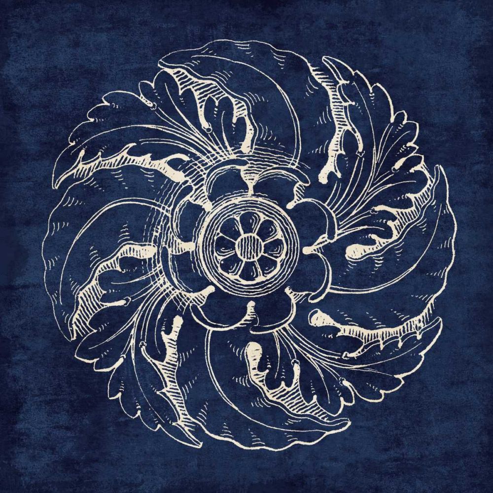 Rosette IV Indigo art print by Wild Apple Portfolio for $57.95 CAD